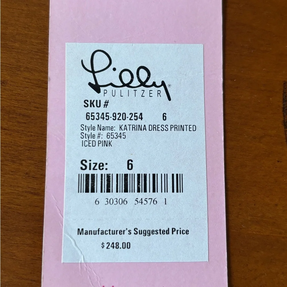 Lilly Pulitzer Pink Polka Dot Fit-and-Flare Dress Katrina Iced Pink Size 6 - Picture 4 of 4